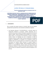 Informe Técnico y Financiero - Liquidación Caballococha