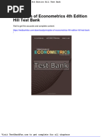 Full Download Principles of Econometrics 4th Edition Hill Test Bank