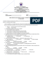 Oral Communication First Grading Exam