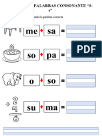 Formamos Palabras Consonante S