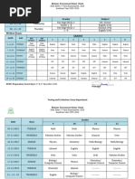 Datesheet 1st Term Exams. 2023-2024 FFF