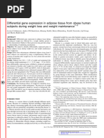 Differential Gene Expression in Adipose Tissue From Obese Human Subjects During Weight Loss and Weight Maintenance