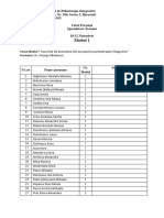 Tabel de Prezenta M1 - TRAUMA - 10-12 Noiembrie 2023