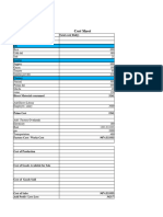 Cost Sheet Assignment