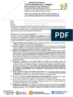 AUTORIZACION Padres de FAMILIA RETORNO A PRESENCIALIDAD-COLCARMEN