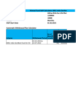 Mutual Fund SWP Calculator Plan 1