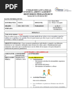 PLANIFICACION INTERDISCIPLINAR ED. FÍSICA Elemental SEMANA 3 4to Parcial