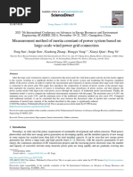 2021 - Measurement Method of Inertia Constant of Power System Based On...