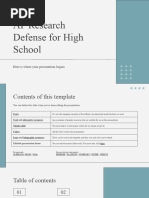 AP Research Defense For High School by Slidesgo