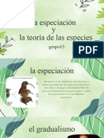 La Especiacion y Las Teorías Actuales