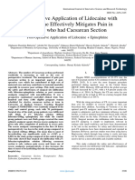 Post-Operative Application of Lidocaine With Epinephrine Effectively Mitigates Pain in Women Who Had Caesarean Section