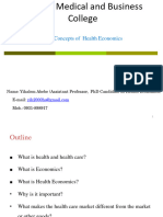 Basic Concepts of Health Economics