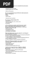 Pulmonary TB MCQS