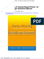 Full Download Data Mining A Tutorial Based Primer 1st Edition Roiger Solutions Manual