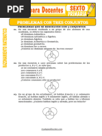 Problemas Con Tres Conjuntos para Sexto de Primaria