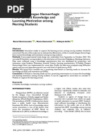 E-Module: Dengue Hemorrhagic Fever Toward Knowledge and Learning Motivation Among Nursing Students