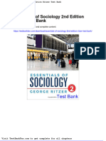 Full Download Essentials of Sociology 2nd Edition Ritzer Test Bank