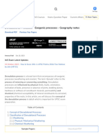 Denudational Processes - Exogenic Processes