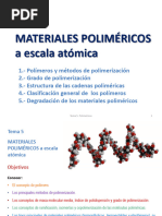 Bloque I Tema 5 Materiales Polimericos A Escala Atomica