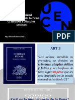 3) Generalidades - Crimenes y Simples Delitos - La Pena