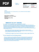 Affidavit of Levy and Tax Discharge COUNTY of SACRAMENTO