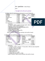 Admission of A Partner - Work Sheet No .3