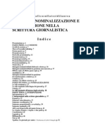 Nominalizzazione Nella Scritura Giornalistica