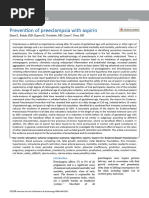 Prevention of Preeclampsia With Aspirin