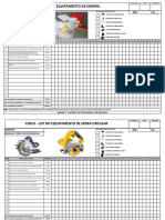 Check List de Máquinas e Equipamentos (Em Branco)