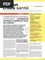 LeBonChoixSante 21 Mars 2021 Carafe Filtrante Osmoseur Purificateur Quel Est Le Meilleur Systeme Pour Votre Eau Du Robinet SD