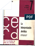 La Interpretación Jurídica. Chaim Perelman