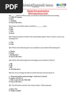 Digital Documentation - MCQ Questions - Set4