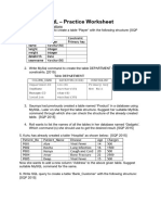 SQL - Worksheet-3