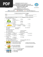 1st SEMESTER ENGLISH TEST OF 5th GRADE