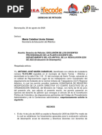 Derecho de Petición Docentes Provisionales Ejemplo