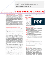 Gobierno de Las Fuerzas Armadas para Quinto Grado de Secundaria