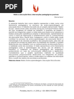 Rádio e Educação Física: Intervenções Pedagógicas Possíveis