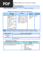 Sesion de Aprednizaje Área de Cuadrado-Rectángulo Matemática 4to Grado