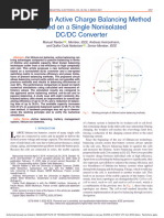 Analysis of An Active Charge Balancing Method Based On A Single Nonisolated DC DC Converter