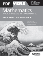 Mathematics - Applications and Interpretation SL - Exam Practice Workbook - ANSWERS - Hodder 2021