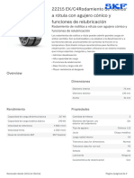 SKF 22215 EK - C4Rodamiento de Rodillos A Rótula Con Agujero Cónico y Funciones de Relubricación Specification