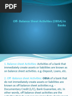 Off - Balance Sheet Activities (OBSA) in