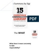 15 Commitments of Conscious Leadership Summary