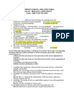 Cell Worksheet Class 11