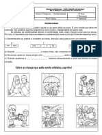 Atividade Ensino Religioso 1 Bimestre - 3º Ano - Dôra