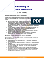 Citizenship in Indian Constitution Upsc Notes 76