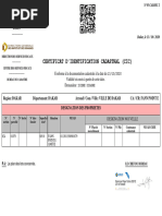 Certificat D'Identification Cadastral (Cic)