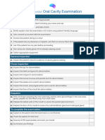 OSCE Checklist Oral Cavity Examination 1