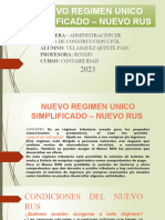 Nuevo Regimen Unico Simplificado - Nuevo Rus