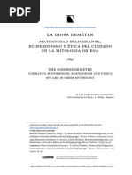 La Diosa Deméter: Maternidad Beligerante, Ecofeminismo y Ética Del Cuidado en La Mitología Griega